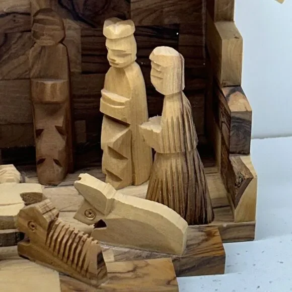 Hand Carved Wooden Nativity Set Made In Bethlehem West Bank Christmas ‼️Read‼️ - Picture 8 of 13